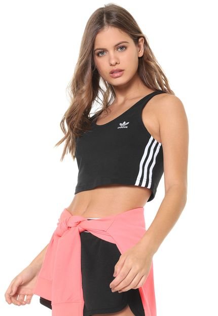 Regata Cropped adidas Originals Logo Preto - Marca adidas Originals