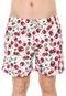 Bermuda Água Shorts Co Quadrada Cereja Branca/Vermelha - Marca Shorts Co