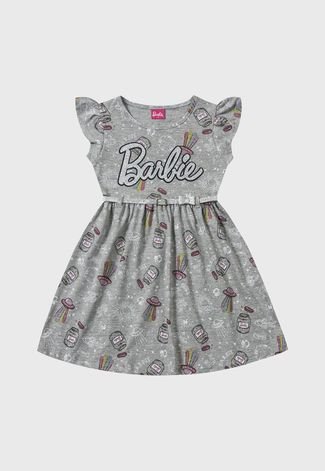 Vestido Fakini Infantil Barbie Cinza - Compre Agora