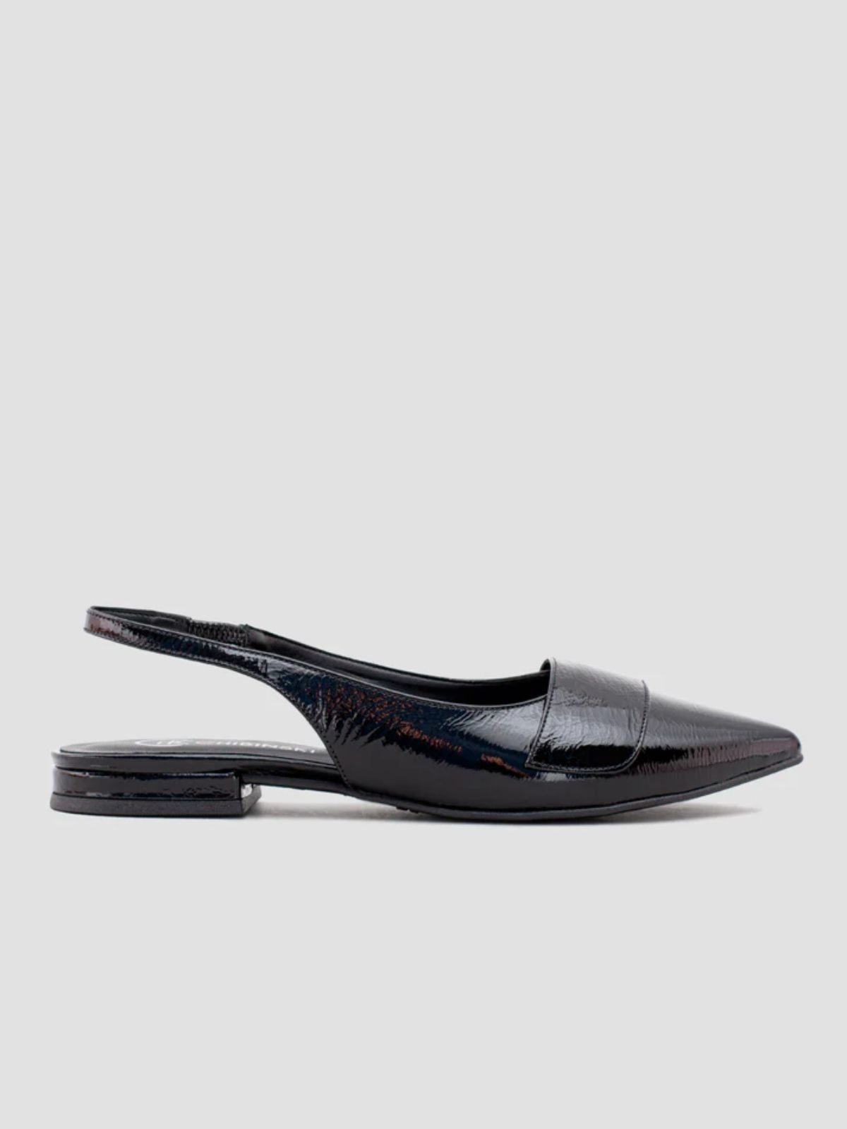 Sapatilha Slingback Couro Envernizado Preto CBK - Marca CHIBINSKI