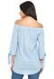 Blusa Endless Ombro a Ombro Azul - Marca Endless