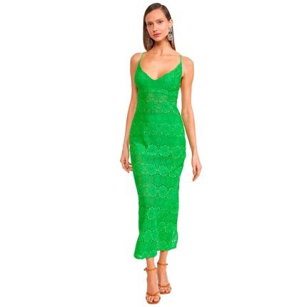 Vestido Colcci de Renda Comfort VE24 Verde Feminino - Marca Colcci