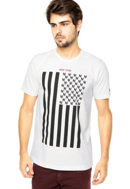 Camiseta New Era Bandeira EUA Neyyan Branca - Marca New Era