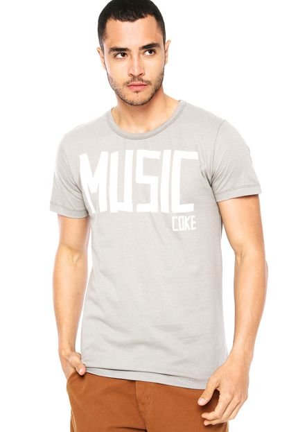 Camiseta Coca-Cola Jeans Music Cinza - Marca Coca-Cola Jeans