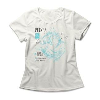 Camiseta Feminina Signo Peixes - Off White