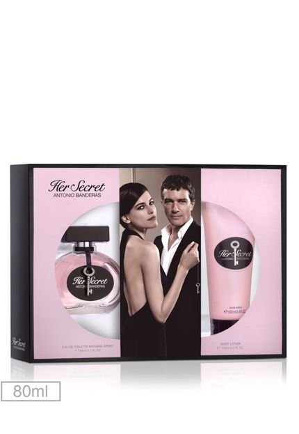 Kit Perfume Her Secret Antonio Banderas 80ml - Marca Antonio Banderas