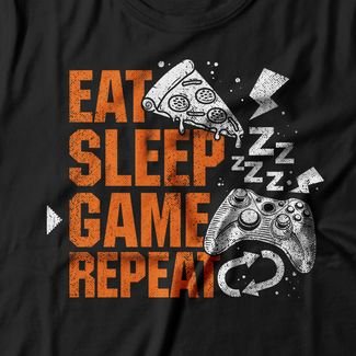 Camiseta Feminina Game Repeat - Preto