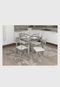 Conjunto Mesa Reno com 4 cadeiras Napoles Branco e Cromado Kappesberg Crome - Marca Kappesberg