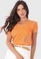 Blusa Cativa Floral Laranja - Marca Cativa