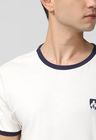 Camiseta Mr Kitsch Logo Off-White