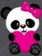 Moletom Canguru Infantil Menina Estampado Panda Chumbo - Marca Benellys