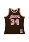 Regata Mitchell & Ness Brown Sugar Bacon Swingman Jersey Los Angeles Lakers 1996-97 Shaquille O'Neal Marrom - Marca Mitchell & Ness
