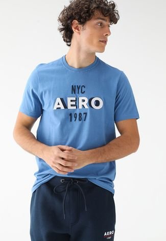 Camiseta Aeropostale Reta NYC Azul