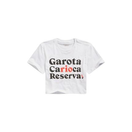 Camiseta Menina Silk Garota Carioca Reserva Mini Branco - Marca Reserva Mini