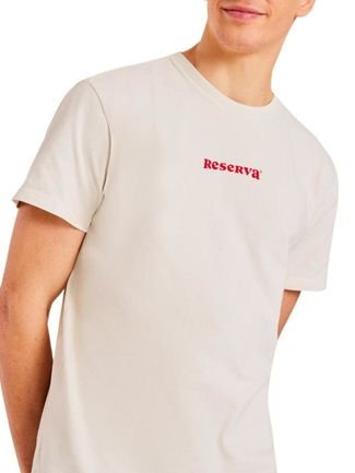 Camiseta Estampada Praia Onda Reserva Off-white