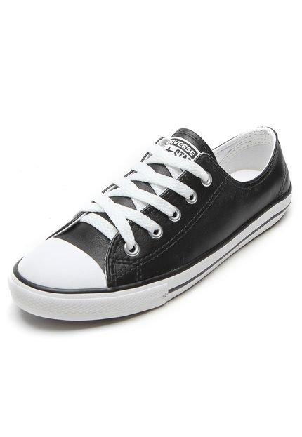 Tênis Couro Converse All Star CT AS Dainty Leather OX Preto - Marca Converse