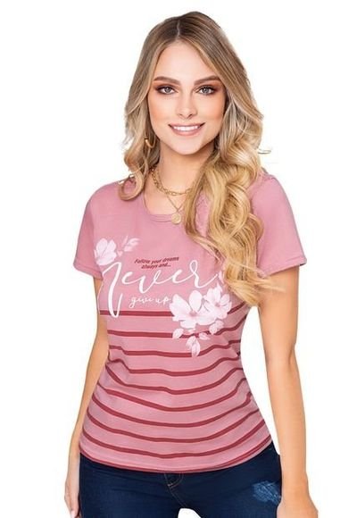 Camiseta rosa online palo mujer