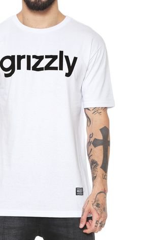 Camiseta Grizzly Estampada Branca