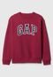 Blusa de Moletom Flanelada Fechada GAP Beet Vermelha - Marca GAP