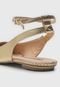 Sapatilha Slingback de Couro Jorge Bischoff Metalizada Dourada - Marca Jorge Bischoff