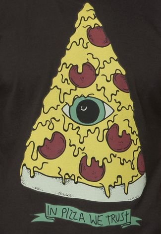 Camiseta Fiveblu Pizza Preta