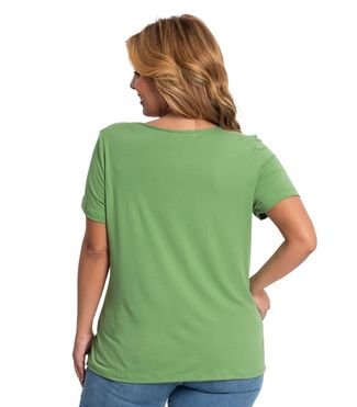 Blusa Feminina Plus Size Franzida Secret Glam Verde