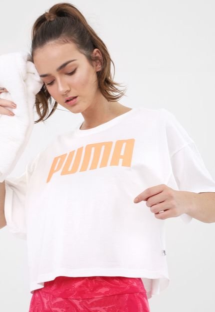 Blusa Cropped Puma Rebel Fashion Tee Branca - Marca Puma