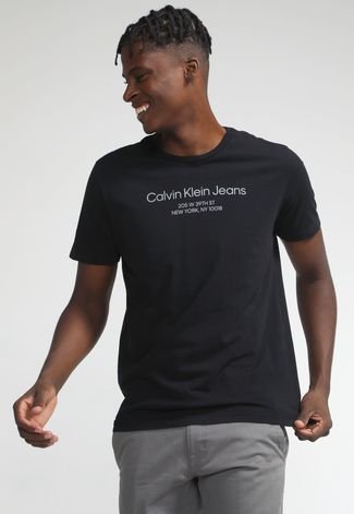 Camiseta Calvin Klein Básica Manga Curta Masculina em Promoção é
