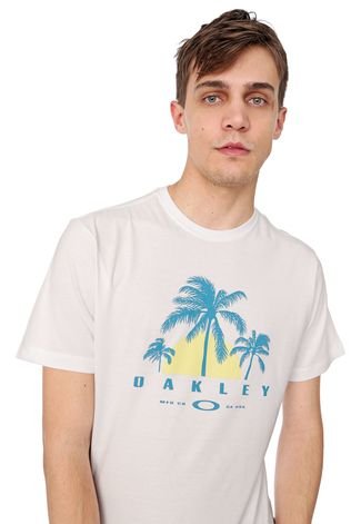 Camiseta Oakley Easy Breeze Tropical Branca