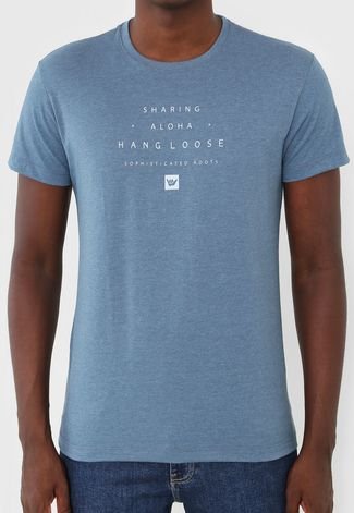 Camiseta Hang Loose Lettering Azul