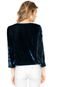 Blusa Sommer Comfort Veludo Azul - Marca Sommer