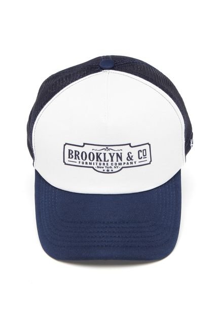 Boné Krew Trucker Califórnia e Brooklyn & Branco/Azul - Marca Krew
