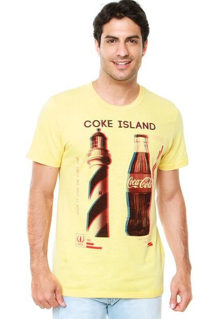 Camiseta Coca-Cola Jeans Coke Amarela - Marca Coca-Cola Jeans