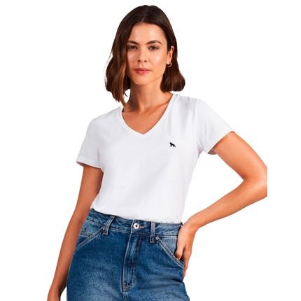 Camiseta Acostamento Fashion In24 Branco Feminino - Marca Acostamento