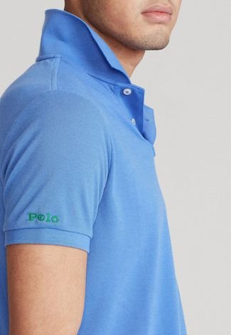 Camisa Polo Polo Ralph Lauren Reta Logo Azul