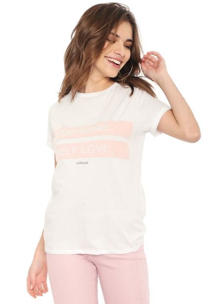 Camiseta Lez a Lez Self Love Branca/Rosa - Marca Lez a Lez