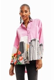 Blusa Desigual Collage Rosa - Calce Oversize
