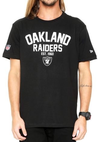 Camiseta New Era Okland Raiders Preta