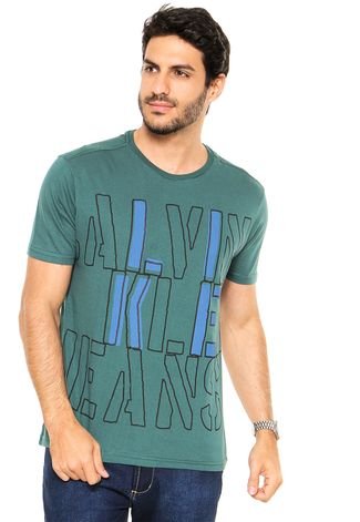 Camiseta Calvin Klein  Estampada Verde
