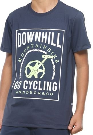 Camiseta Infantil Azul Downhill Banana Danger 10 Azul