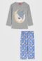 Pijama Infantil Tricae Infantil Sleep Cinza/Azul - Marca Tricae