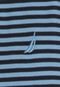 Camisa Polo Nautica Listras Azul/Preta - Marca Nautica