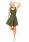 Vestido Curto FiveBlu Liso Verde - Marca FiveBlu