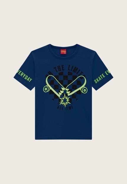 Camiseta Infantil Kyly Skate Azul - Marca Kyly