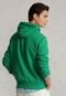 Blusa de Moletom Flanelada Fechada Polo Ralph Lauren Capuz Verde - Marca Polo Ralph Lauren