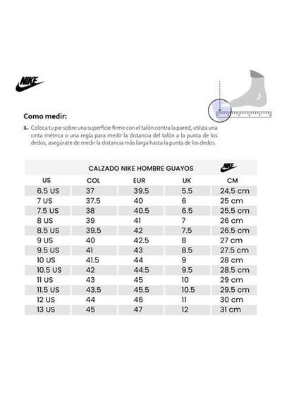 27 cm que talla sales es nike