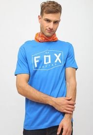 Polera Fox Crest Tee Azul - Calce Regular