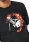 Camiseta ...Lost Surfer Skeleton Preta - Marca ...Lost