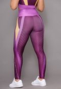 Conjunto Academia Feminino Top e Calça Esportiva Cintura Alta Linha Premium Roxo - Marca DL