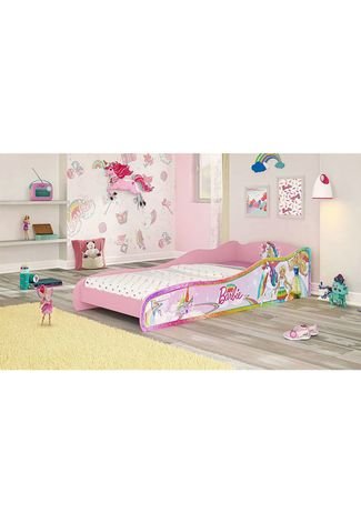 Mini Cama Infantil Barbie Dreamtopia 7A Rosa Pura Magia